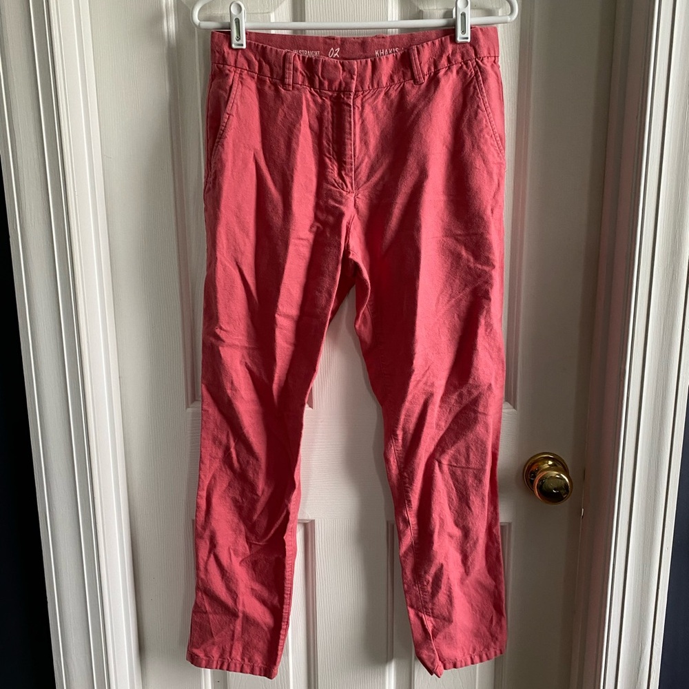 Gap straight leg Linen/cotton blend Trousers